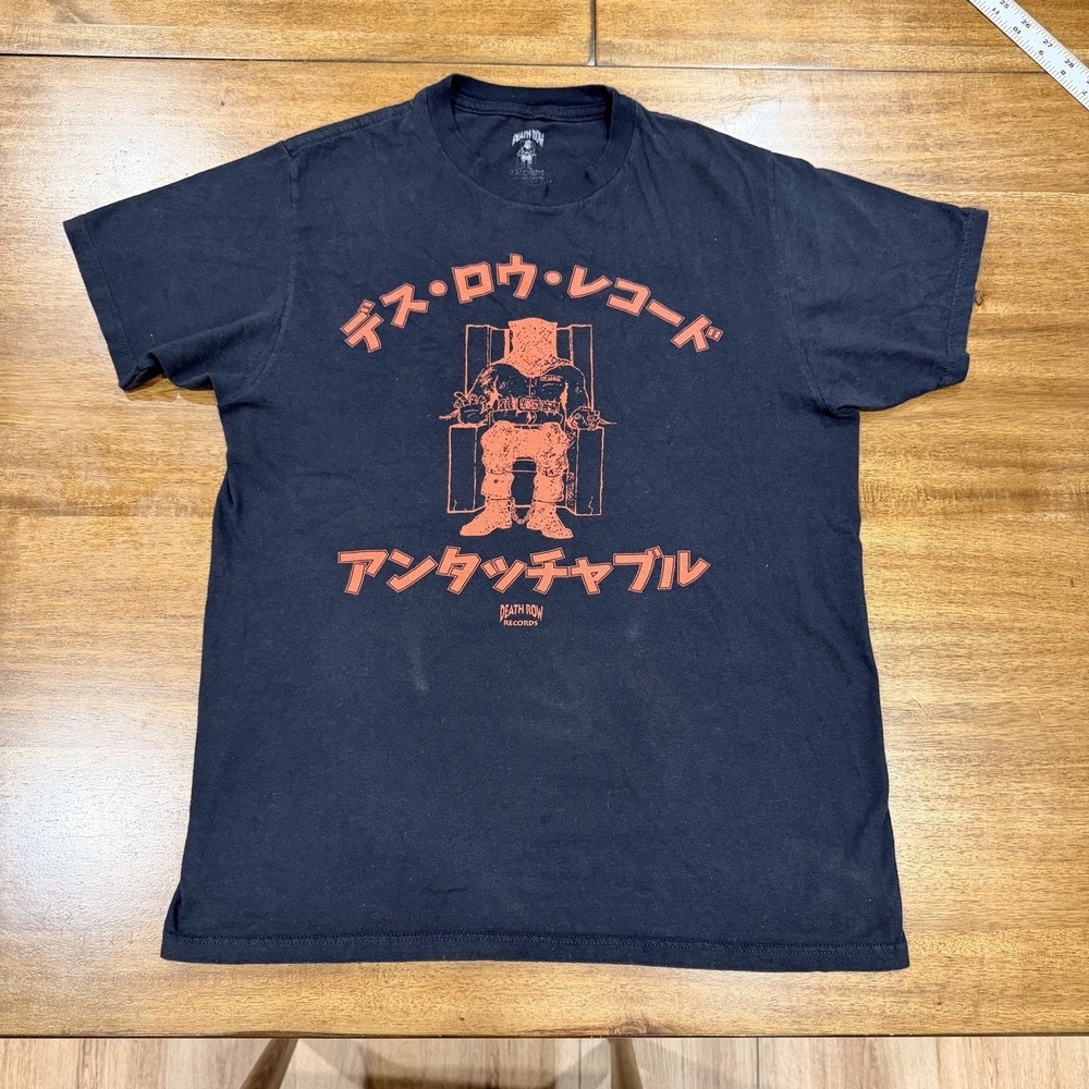 Death Row Records Untouchable Graphic T-Shirt Women's M Black Japanese Hip Hop